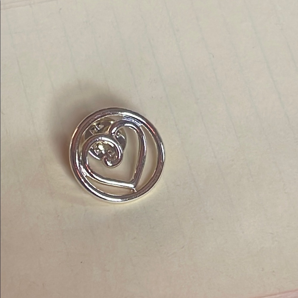Gold colored Heart pin